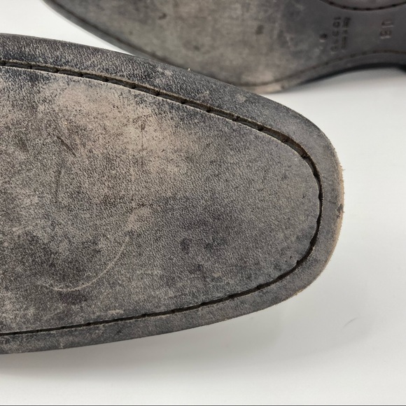 Gucci Men’s Black Leather / White Linen Loafer - Size 8D main image 13